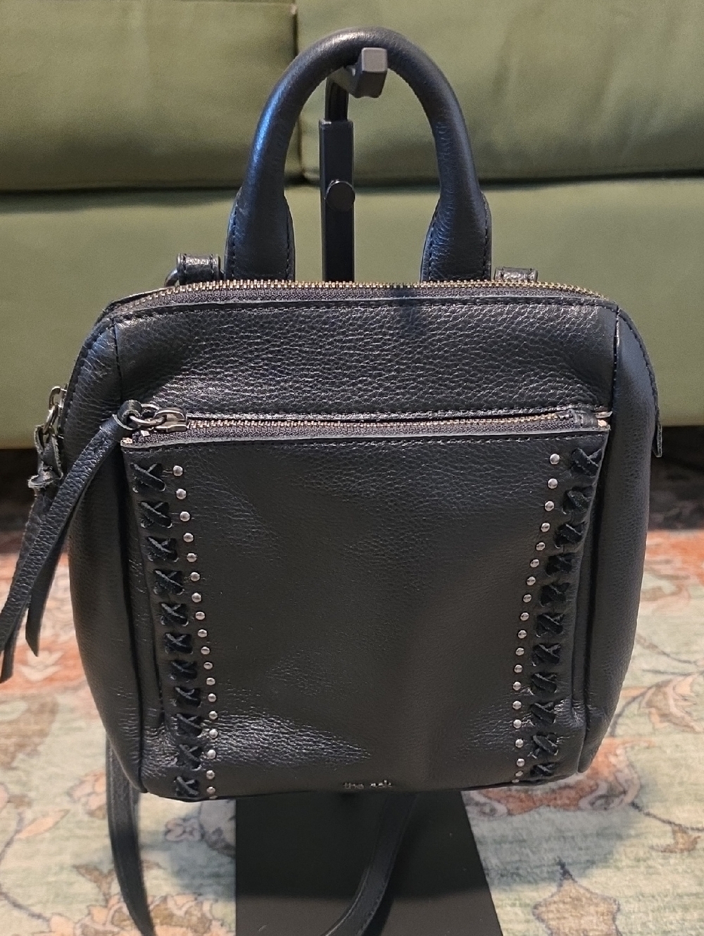 The SAC backpack/crossbody/sholder Leather Stud-Trim Mini Satchel - Women